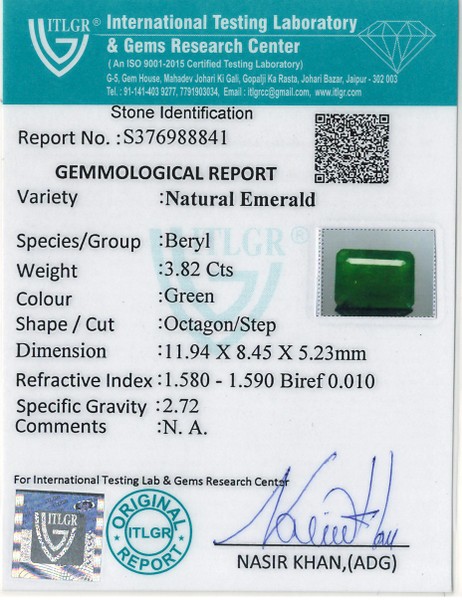 Emerald - 3.82 Carat