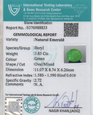 Emerald - 3.83 Carat