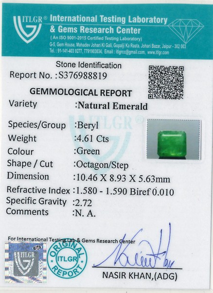 Emerald - 4.61 Carat