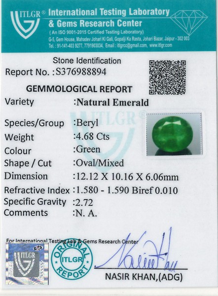 Emerald - 4.68 Carat