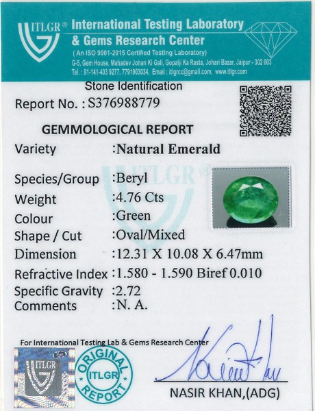 Emerald - 4.76 Carat