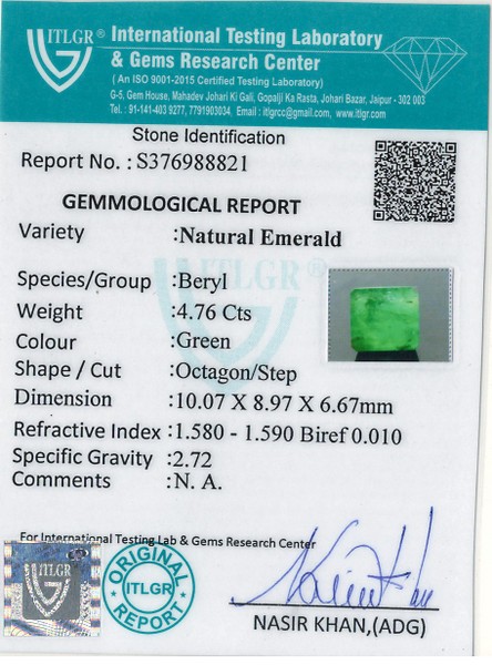 Emerald - 4.76 Carat