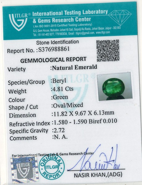 Emerald - 4.81 Carat