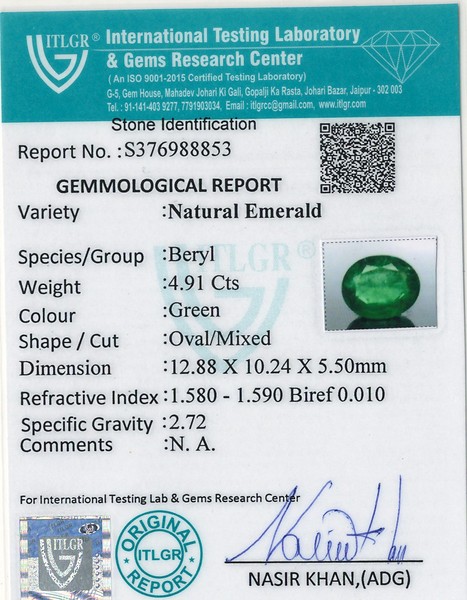 Emerald - 4.90 Carat