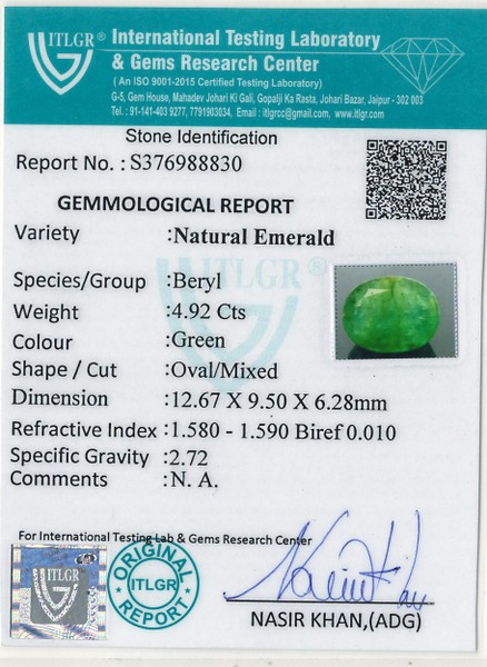 Emerald - 4.92 Carat