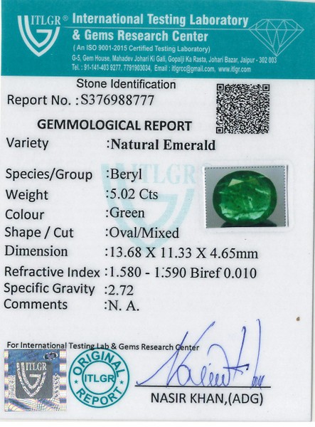 Emerald - 5.02 Carat