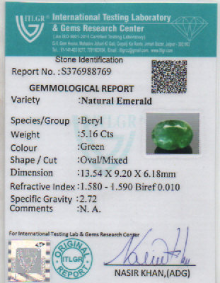 Emerald - 5.16 Carat