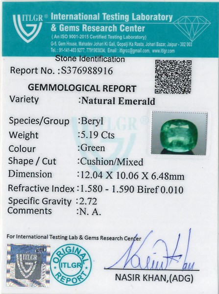 Emerald - 5.19 Carat