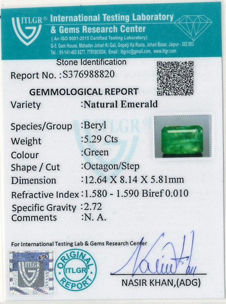 Emerald - 5.29 Carat