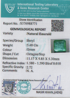 Emerald - 5.48 Carat