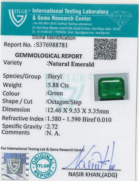 Emerald - 5.88 Carat