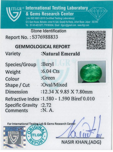 Emerald - 6.04 Carat