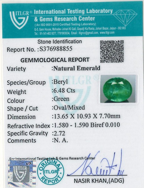 Emerald - 6.48 Carat