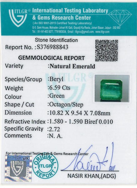 Emerald - 6.59 Carat
