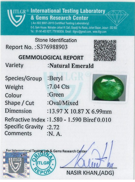 Emerald - 7.04 Carat