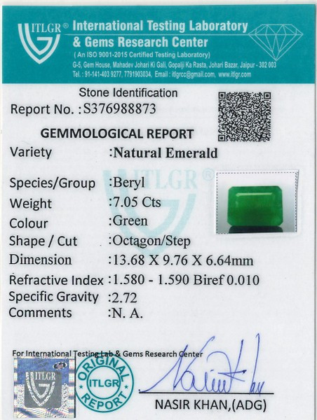 Emerald - 7.05 Carat