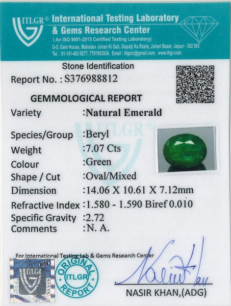 Emerald - 7.07 Carat