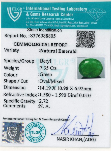 Emerald - 7.35 Carat