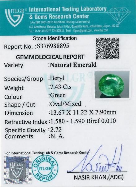 Emerald - 7.43 Carat