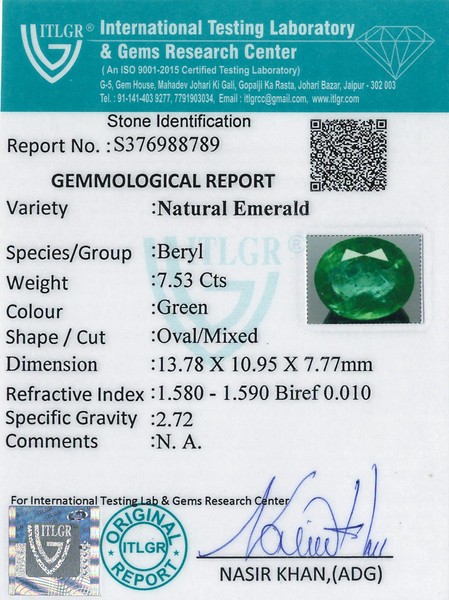 Emerald - 7.53 Carat