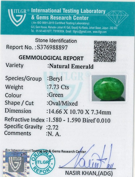 Emerald - 7.73 Carat