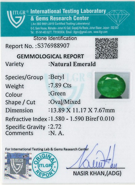 Emerald - 7.89 Carat