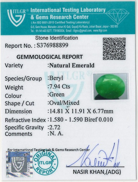 Emerald - 7.94 Carat
