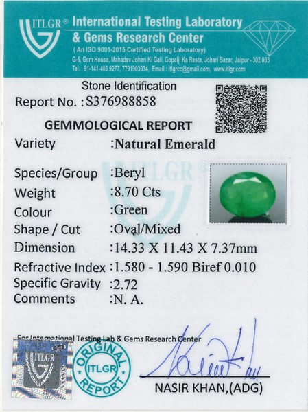 Emerald - 8.70 Carat