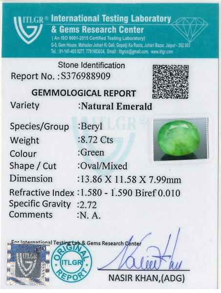 Emerald - 8.72 Carat