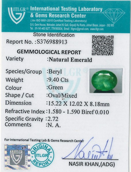 Emerald - 9.4 Carat