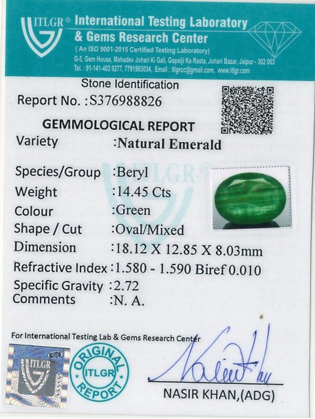 Emerald - 14.45 Carat