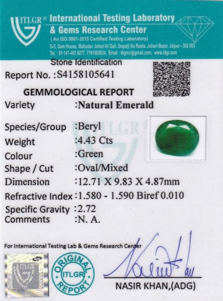 Emerald - 4.43 Carat