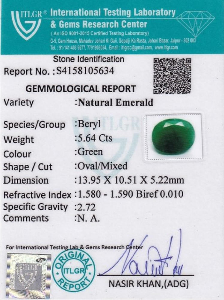 Emerald - 5.64 Carat