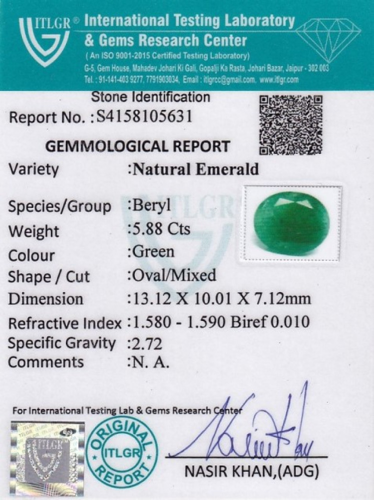 Emerald - 5.88 Carat