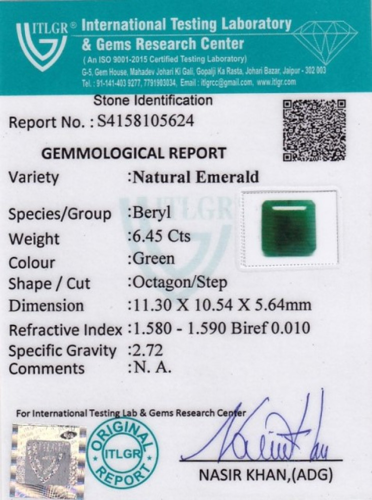 Emerald - 6.45 Carat