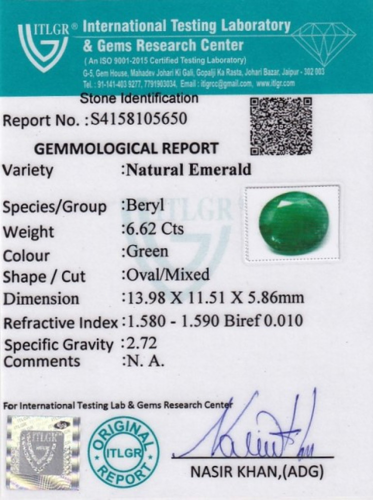 Emerald - 6.62 Carat