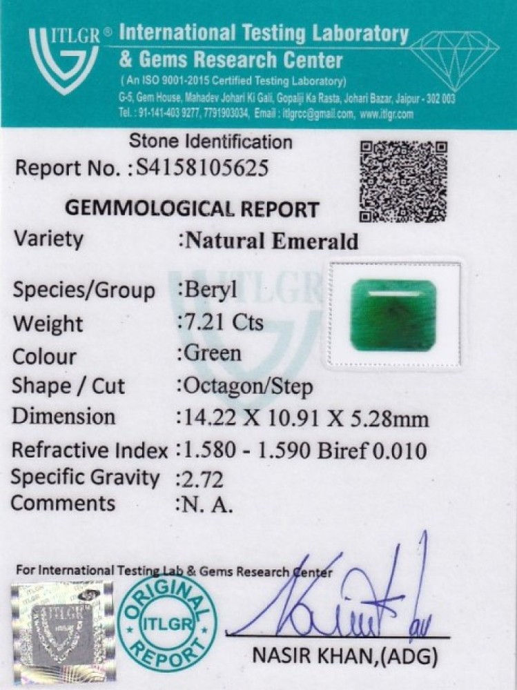 Emerald - 7.21 Carat