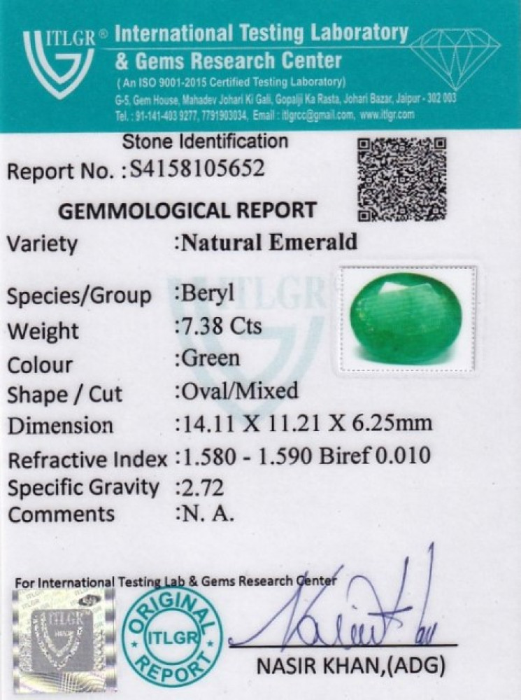 Emerald - 7.38 Carat