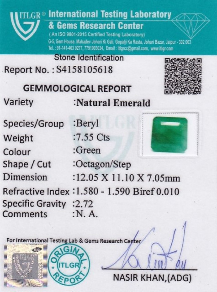 Emerald - 7.55 Carat