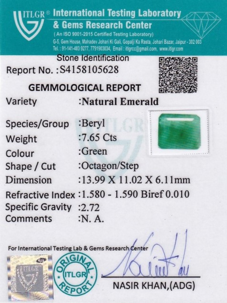 Emerald - 7.65 Carat