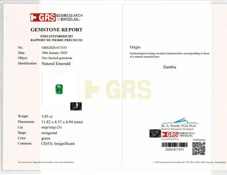 Insignificant Oil Emerald - 5.05 Carat