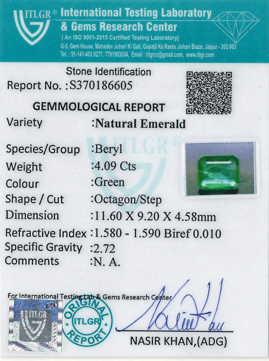 Emerald - 4.09 Carat