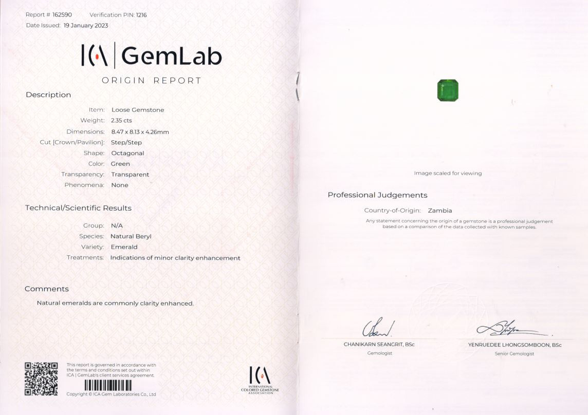 Minor Oil Emerald - 2.35 Carat