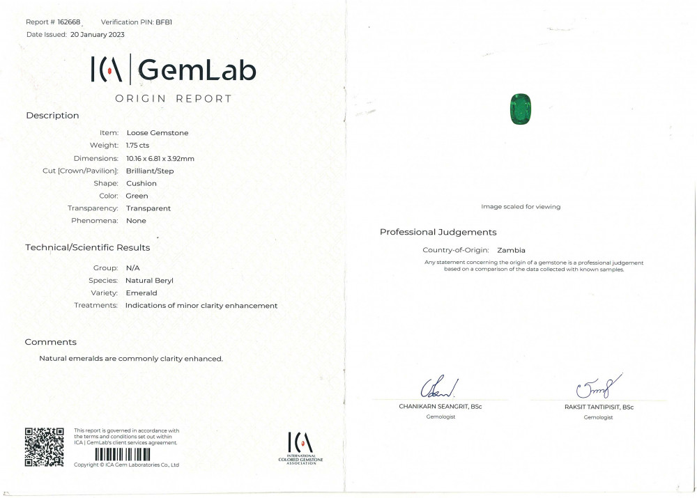 Emerald - 1.75 Carat