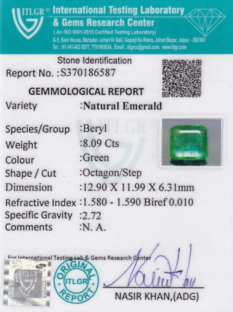 Emerald - 8.09 Carat