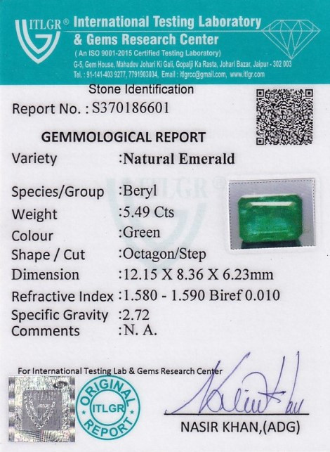 Emerald - 5.49 Carat