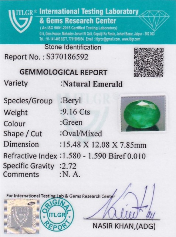 Emerald - 9.16 Carat
