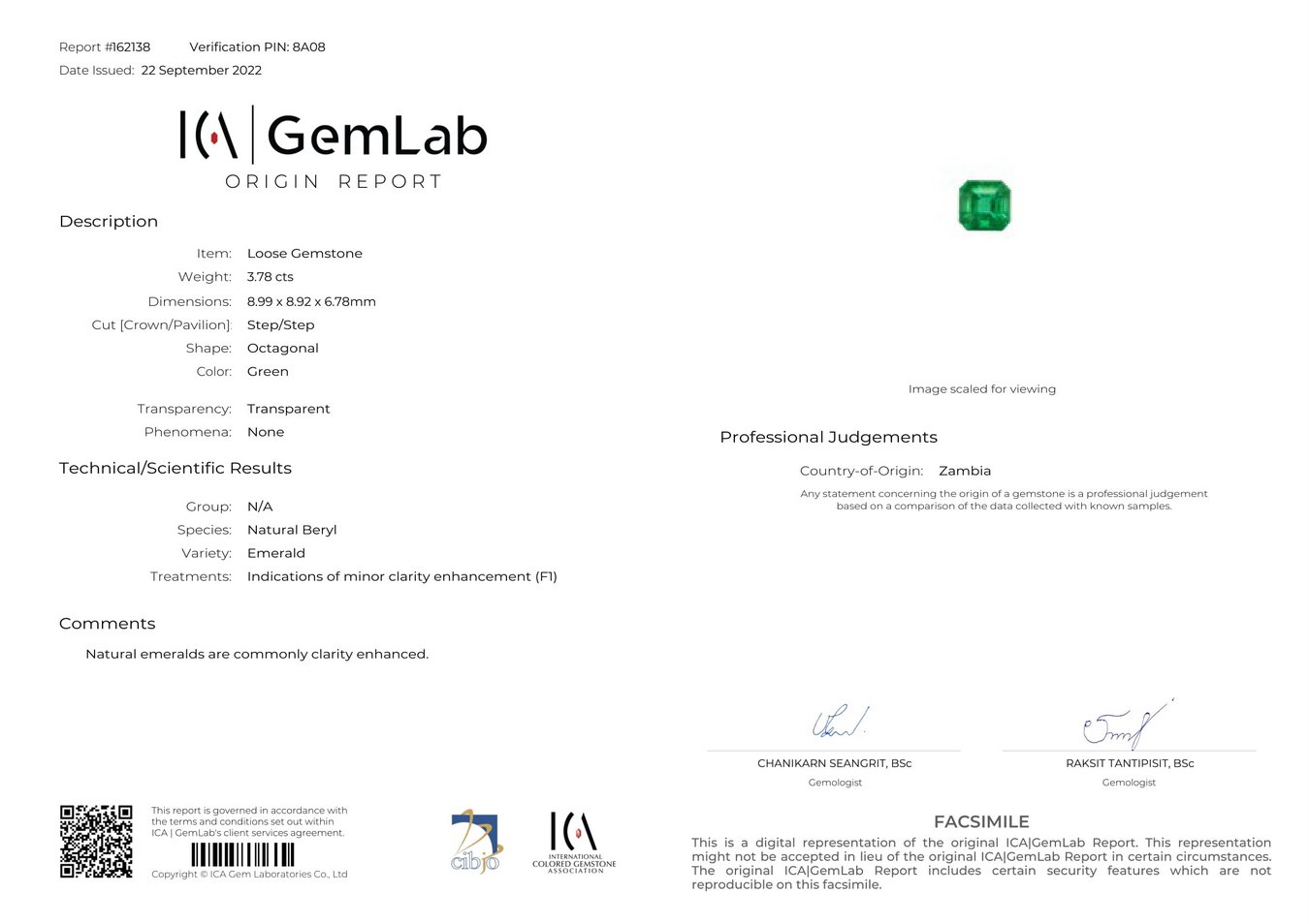 Emerald - 3.78 Carat