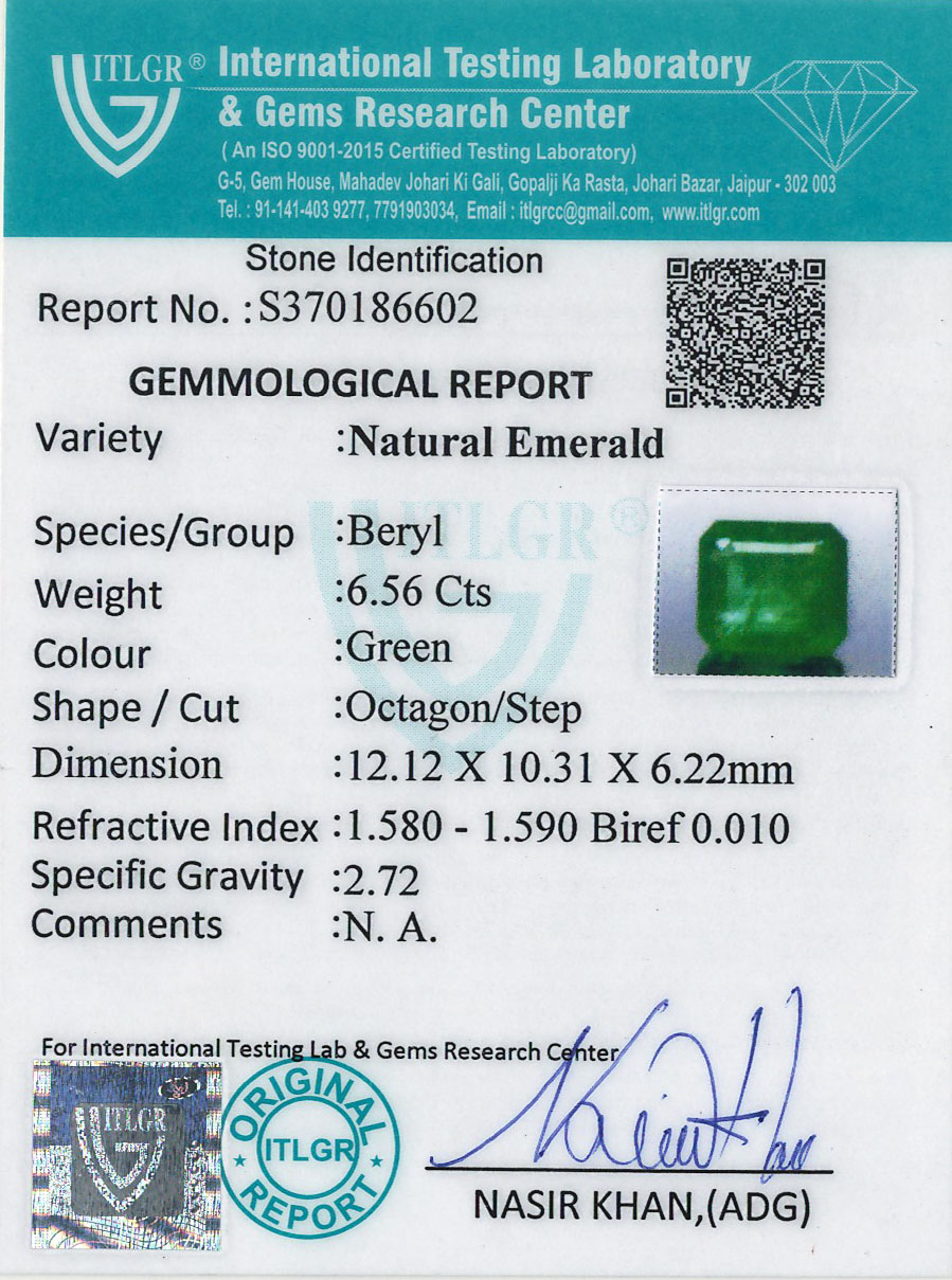Emerald - 6.56 Carat