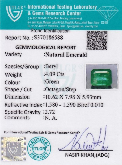 Emerald - 4.09 Carat